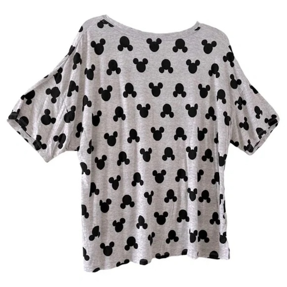 Disney | Gray Black Mickey Mouse Short Sleeve Sleep Pajama Tee, Large - Picture 2 of 6